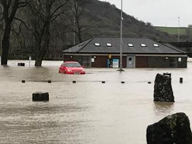 Image of Builth flooding