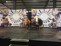 Image of Emily Chappell and Tim Davies taking at the 2020 Powys Careers Festival