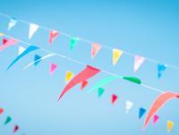 Image of bunting at a street party
