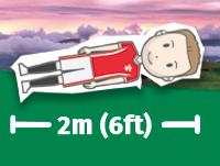 Cartoon image of Alun Wyn Jones next to two metre measurement Cartoon image of Alun Wyn Jones next to two metre measurement