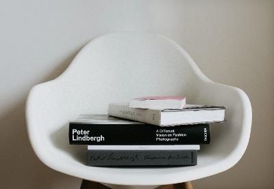 Image of books on a chair Image of books on a chair