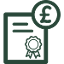 Certificate payment icon