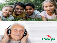 Social care imagery Photographic collage of old and young people