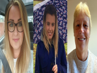 MR 1352 Social care staff supported to study for degree Photograph of three social care staff who've now obtained their degree