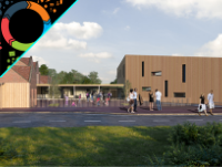 Image of artist impression of Ysgol Gymraeg Y Trallwng