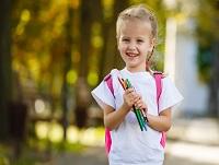 Young Girl with Backpack