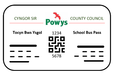 Delwedd o docyn bws ysgol
