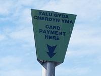 Image showing the new card machine sign