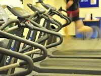 Image of a row of running machines