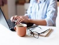 A person working from home
