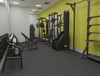 An artist’s impression of the refurbished and extended fitness suite at Builth Wells Sports Centre.