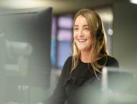 A woman on the phone