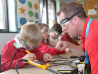 Image of pupils taking part in STEM activities