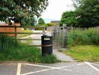 Image of the existing kissing gate in Berriew carpark