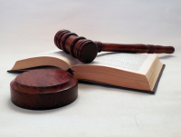 A law book and gavel