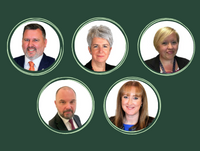 Photos of the people appointed to Powys County Council’s Corporate Leadership Team