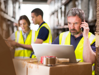 People working in a warehouse