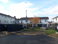 The renovated Trem Yr Allt housing complex in Machynlleth