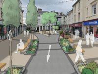 Image showing a plan for the improvements to Brecon town centre