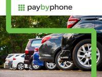 Image of a carpark and the PayByPhone logo