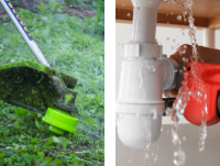 Image of strimming and plumbing