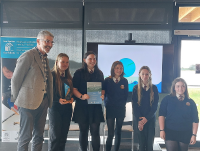 Image of Gwernyfed High School’s Eco-Club are presented with their 2025 Climate Challenge Cymru Award