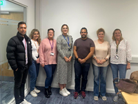 Members of Powys County Council’s Hospital Team which has been expanded to reduce hospital delays.