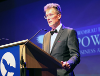 Councillor Jake Berriman, leader of Powys County Council, addressing the Powys Business Awards audience.