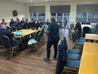 Image of people at a community testing event