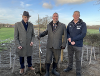 John Dodwell, Steve Witherden MP and Ben Cottam at the opening of Wern Pond