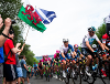Image of a cycling race taking place in Wales
