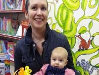 Image of Paula Jones and her baby daughter