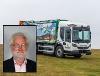 Image of Cllr Church and a bin lorry