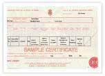 Image of a birth certificate