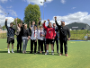 Representatives of Powys County Council, including its Cabinet Member for Customers, Digital and Community Services, Councillor Raiff Devlin (back row, centre), Freedom Leisure and Ysgol Calon Cymru mark the opening of the new facilities at Llandrindod We