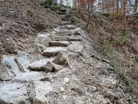 Image of the steps at Pistyll Rhaeadr