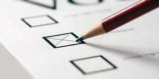 Image of a voting slip being marked