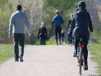 Image of people cycling and walking