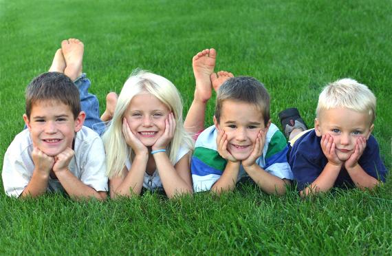 Image of four young children