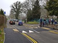 Image of cars and people in Presteigne