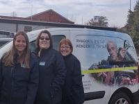Image of staff from Hafren Dyfrdwy in front of a van