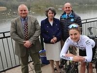 Image of launch of OVO Energy Women’s Tour stage at Llandrindod Lake