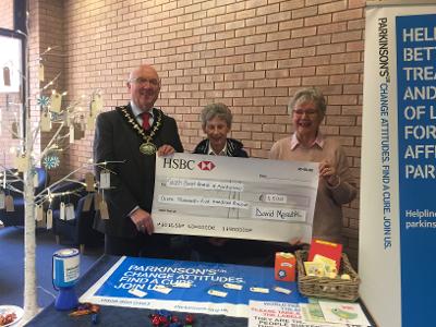 Image of a charity cheque handover Image of a charity cheque handover