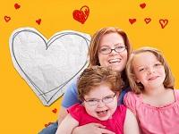Image of foster parent and children