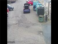 Image of CCTV footage of fly-tipping taking place Image of CCTV footage of fly-tipping taking place