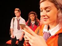 Image of actors in theatre production called Tempted